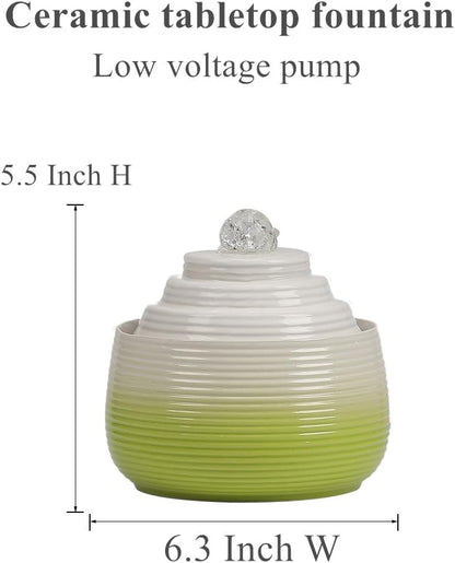 Indoor and Outdoor Fountain Water Feature Fall Ceramic Home Office Decoration mini Tabletop Desktop